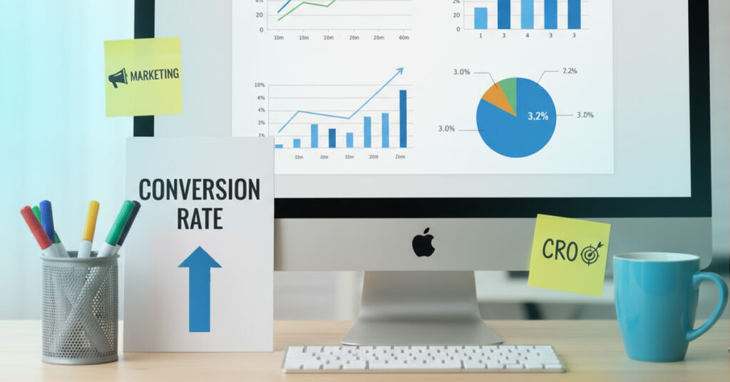 CRO in performance marketing showing a higher conversion rate